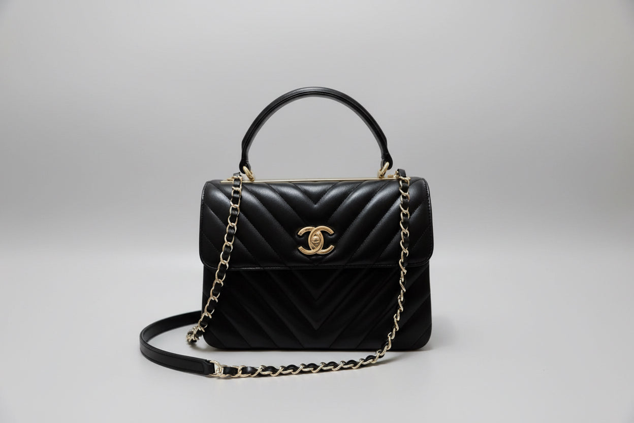 Trendy CC Chevron Quilted Bag